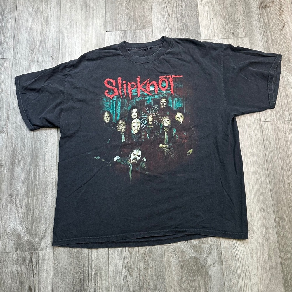Vintage 2001 Slipknot Band Graphic T-Shirt Black XL